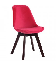BERNERT - Spisebord stol - Velvet/Egetræ