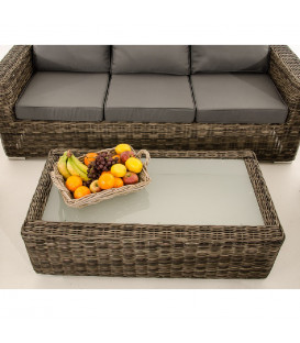 MADRIDA - sofa bord - grå fletet