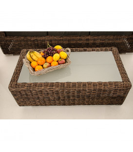 MADRIDA - sofa bord - brun fletet