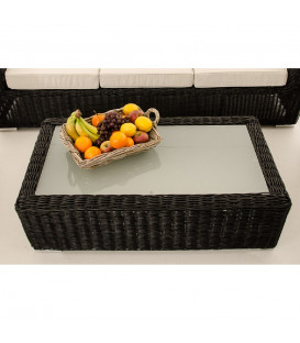 MADRIDA - sofa bord - sort fletet