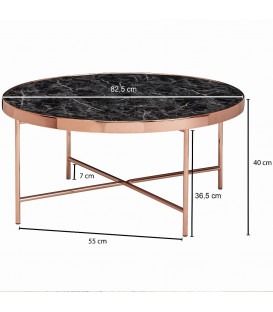 MARMO - Sofabord - Ø82  cm
