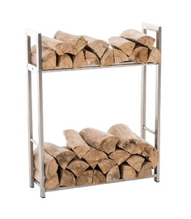 STAINLESS - Brændeholder - Grå