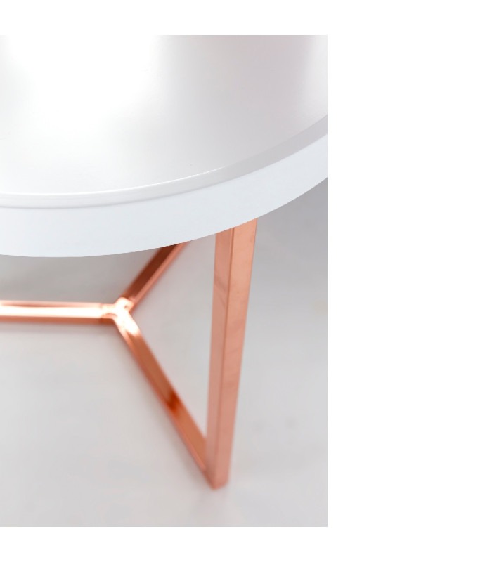 LISA Copper - Hjørnebord - Hvid