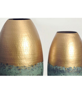 PATINA - vase sæt - To eksklusive håndlavede vaser fra PATINA-serien i et moderne design, udført i gyldne nuancer med en karakte