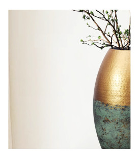 PATINA - vase sæt - To eksklusive håndlavede vaser fra PATINA-serien i et moderne design, udført i gyldne nuancer med en karakte