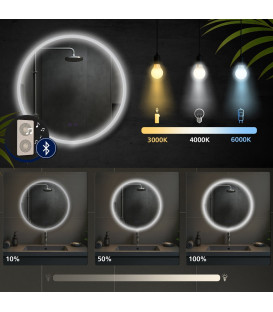 LONIA 60 - LED-lys - Rund Spejl